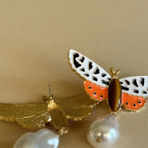 Butterfly Drop Earrings N1652 - Picture 4 of 4